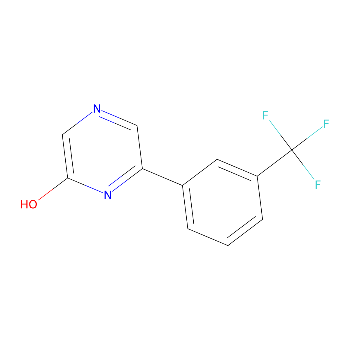 2-Hydroxy-6-(3-trifluoromethylphenyl)pyrazine molecular structure, CAS 1159819-29-0