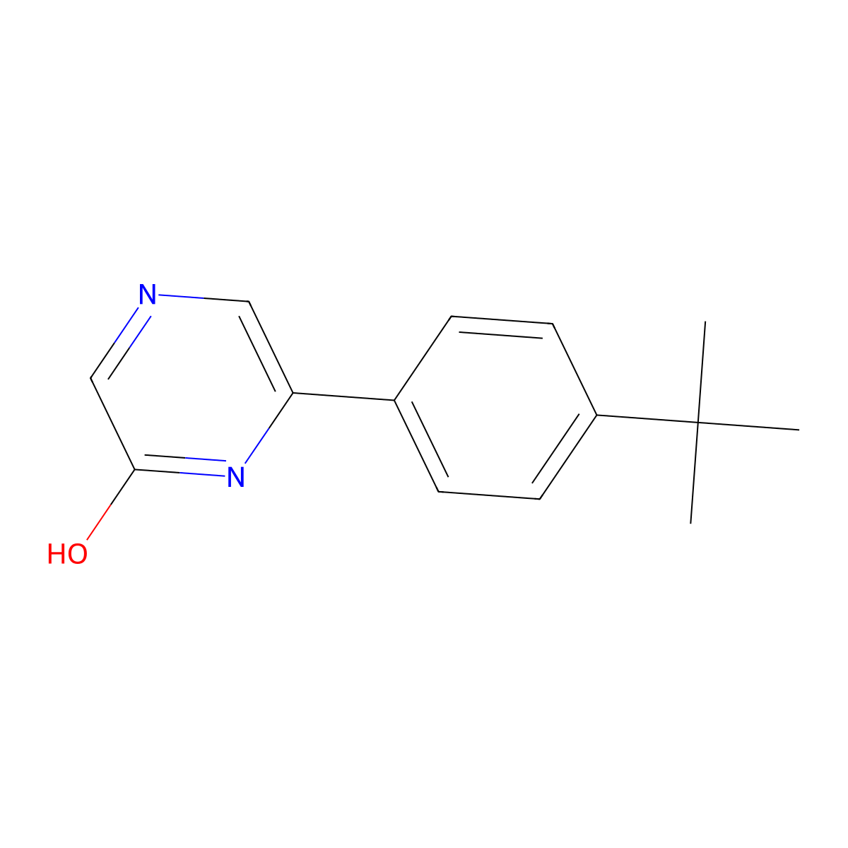 2-Hydroxy-6-(4-tert-butylphenyl)pyrazine molecular structure, CAS 1159819-30-3