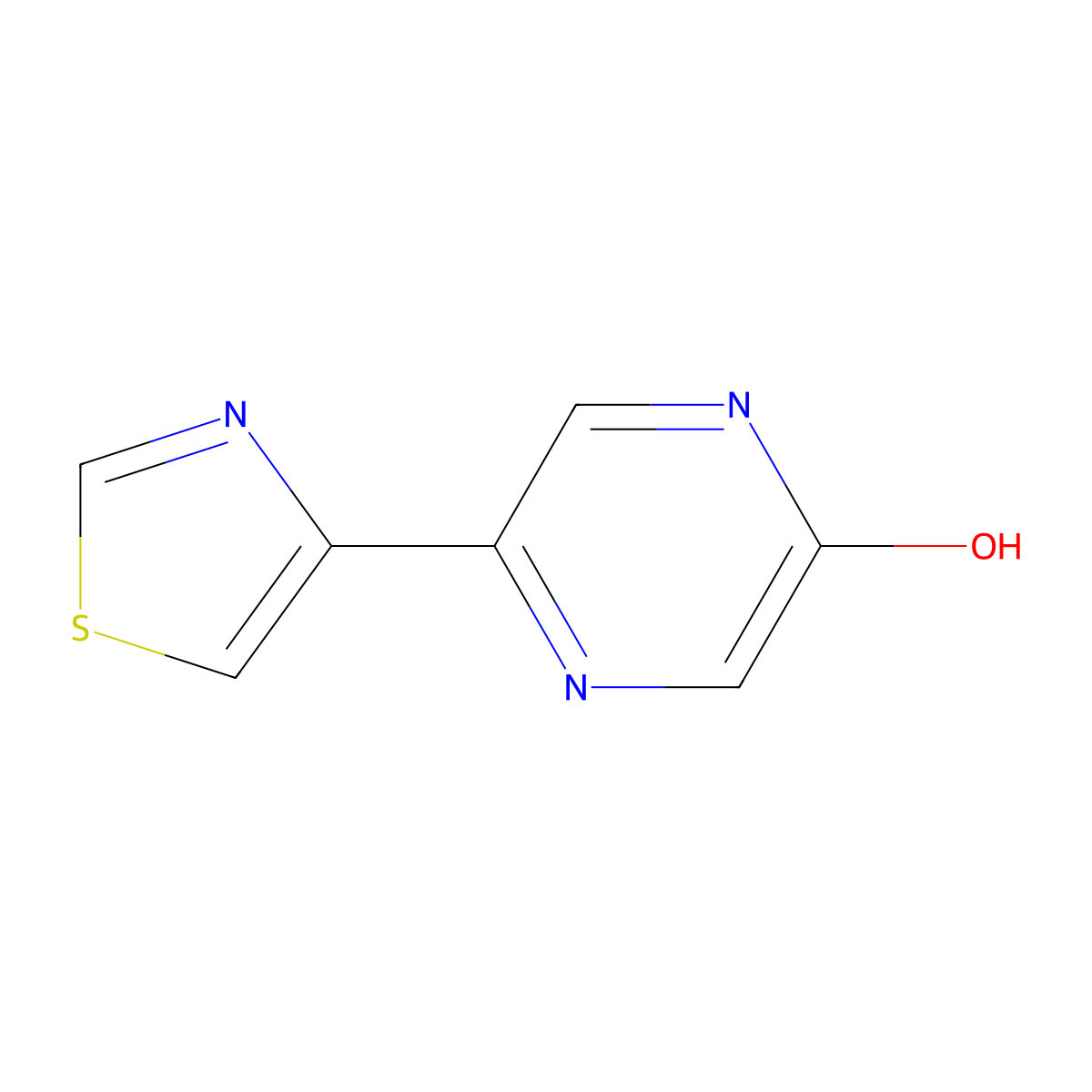2-Hydroxy-5-(4-thiazolyl)pyrazine molecular structure, CAS 1159819-34-7