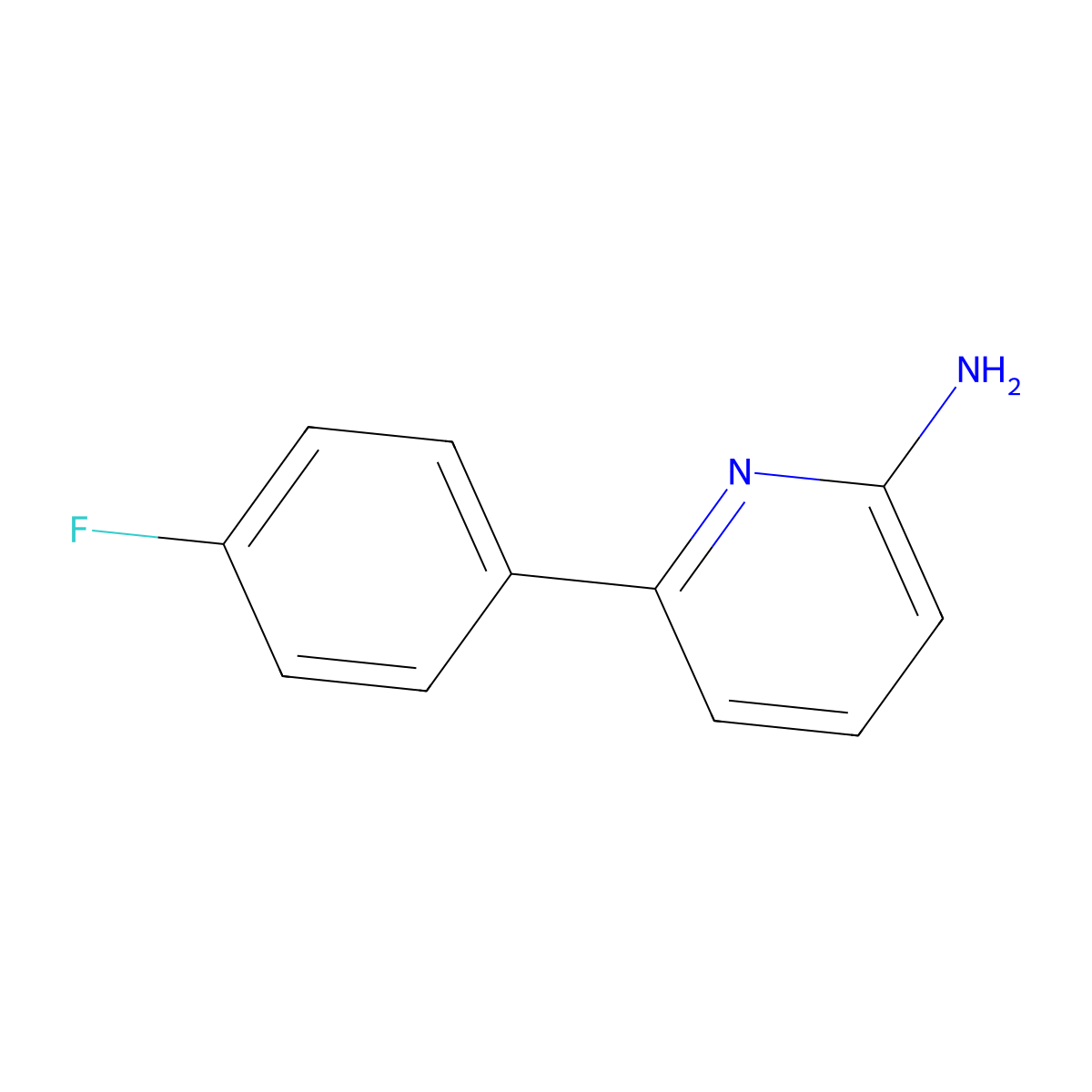 6-(4-Fluorophenyl)pyridin-2-amine molecular structure, CAS 1159819-35-8