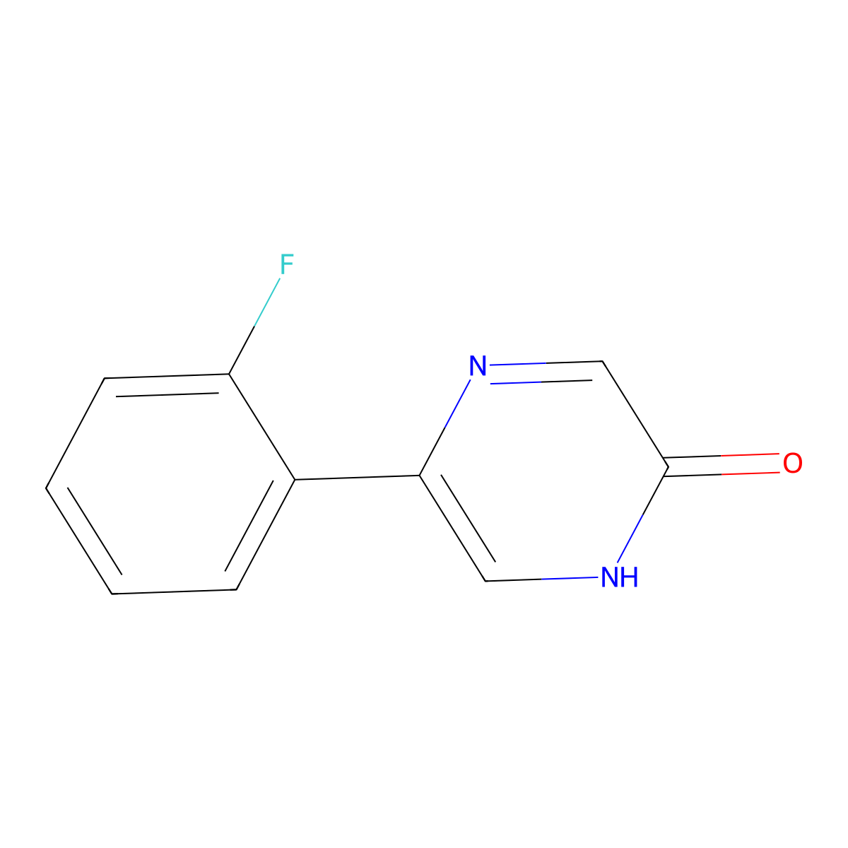 5-(2-Fluorophenyl)-2-hydroxypyrazine molecular structure, CAS 1159819-38-1