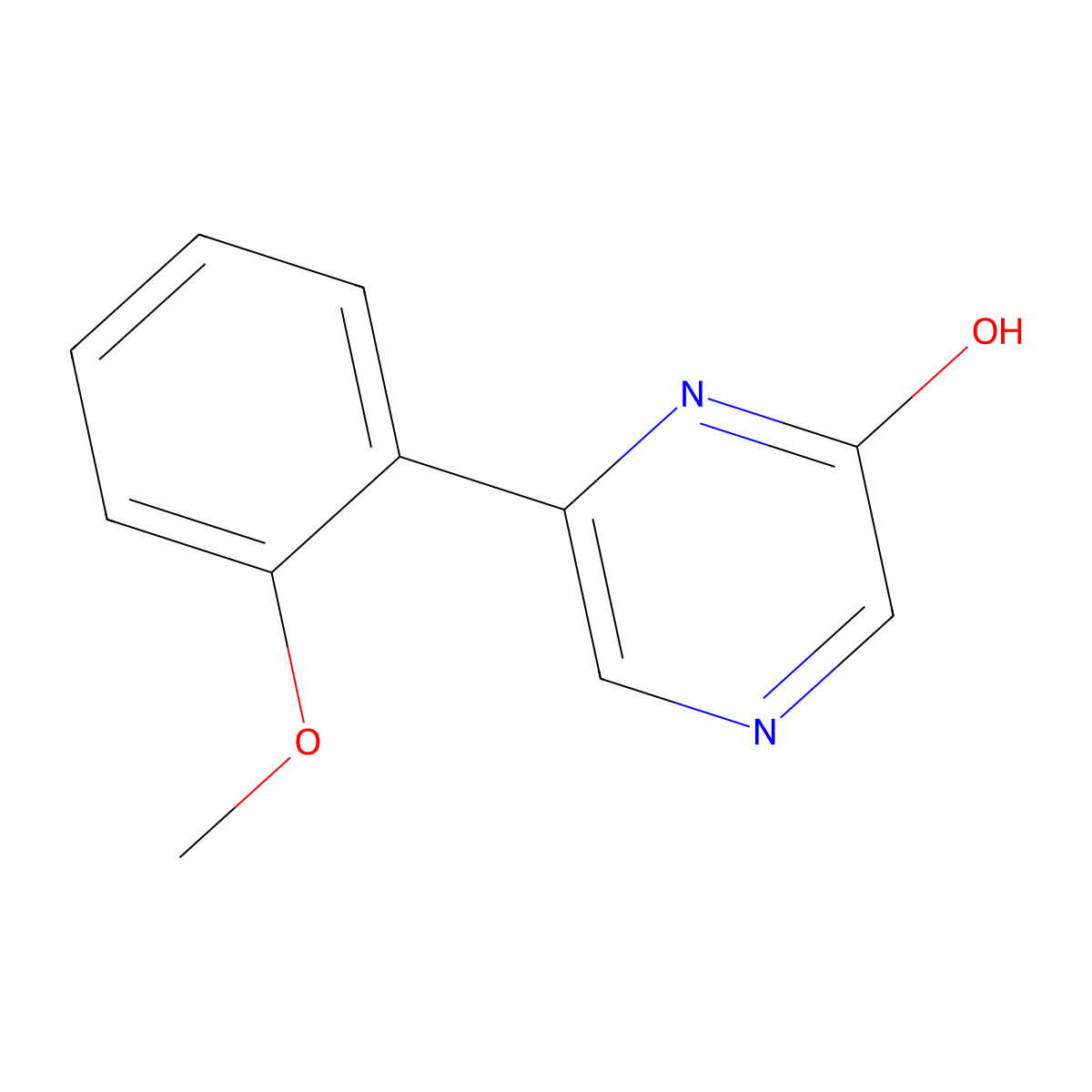 2-Hydroxy-6-(2-methoxyphenyl)pyrazine molecular structure, CAS 1159819-47-2