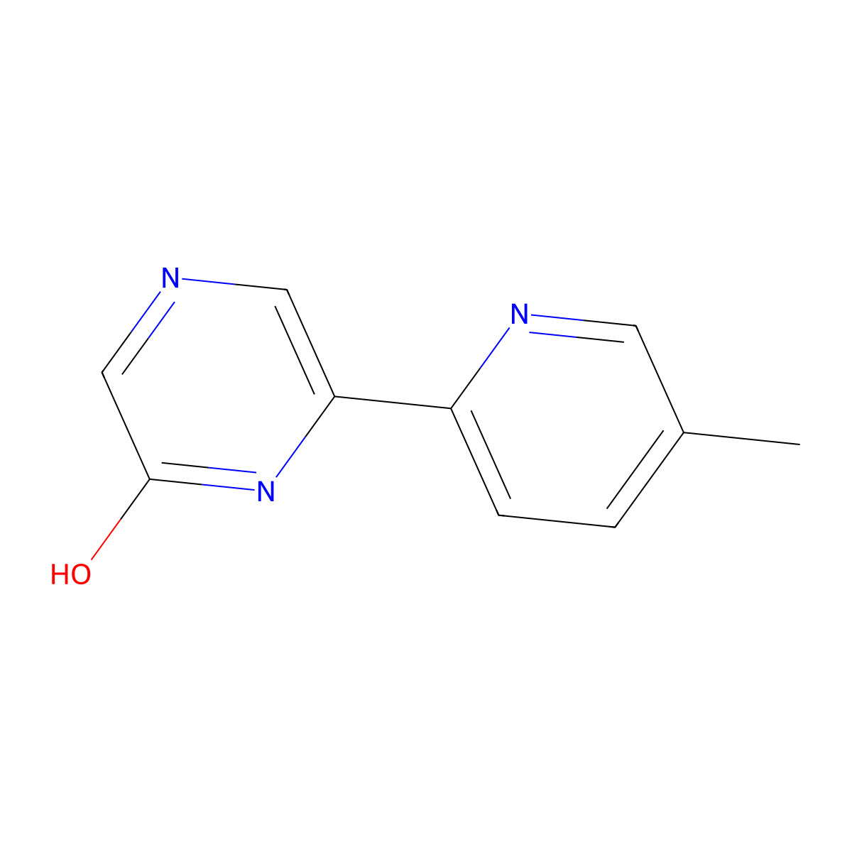 2-Hydroxy-6-(5-methyl-2-pyridyl)pyrazine molecular structure, CAS 1159819-48-3
