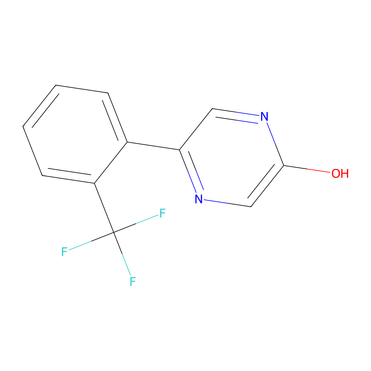 5-(2-Trifluoromethylphenyl)-2-hydroxypyrazine molecular structure, CAS 1159819-50-7