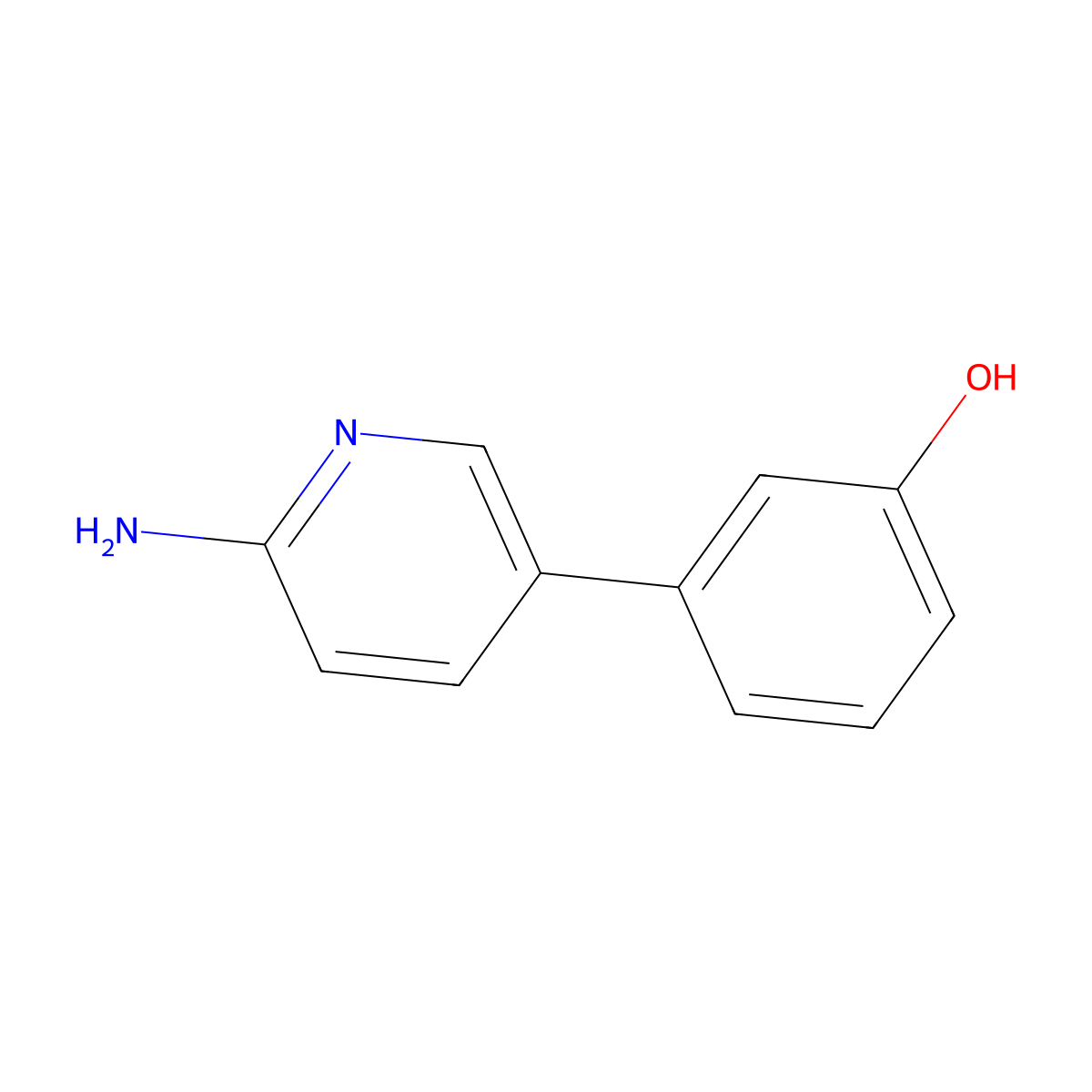 3-(6-Aminopyridin-3-yl)phenol molecular structure, CAS 1159819-51-8