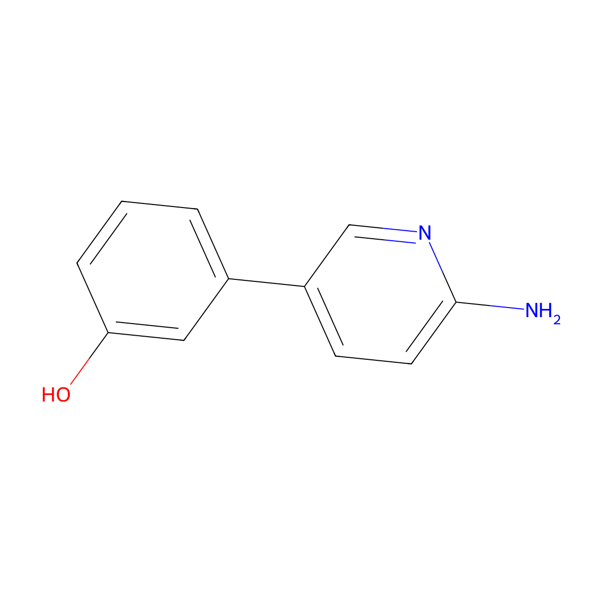 3-(6-Aminopyridin-3-yl)phenol molecular structure, CAS 1159819-51-8