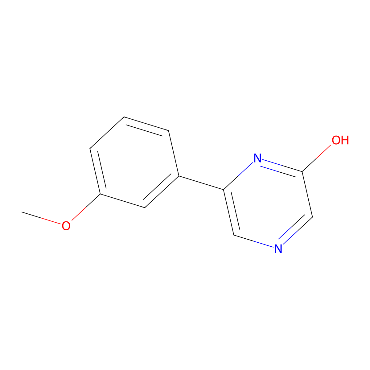 2-Hydroxy-6-(3-methoxyphenyl)pyrazine molecular structure, CAS 1159819-52-9