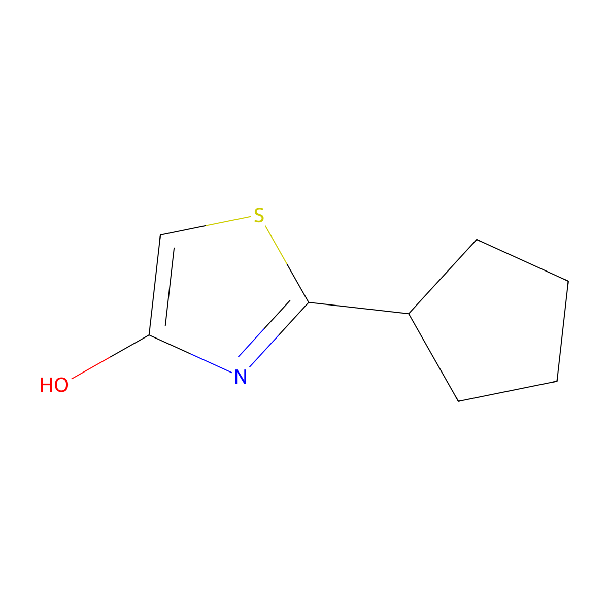2-(Cyclopentyl)-4-hydroxythiazole molecular structure, CAS 1159819-53-0