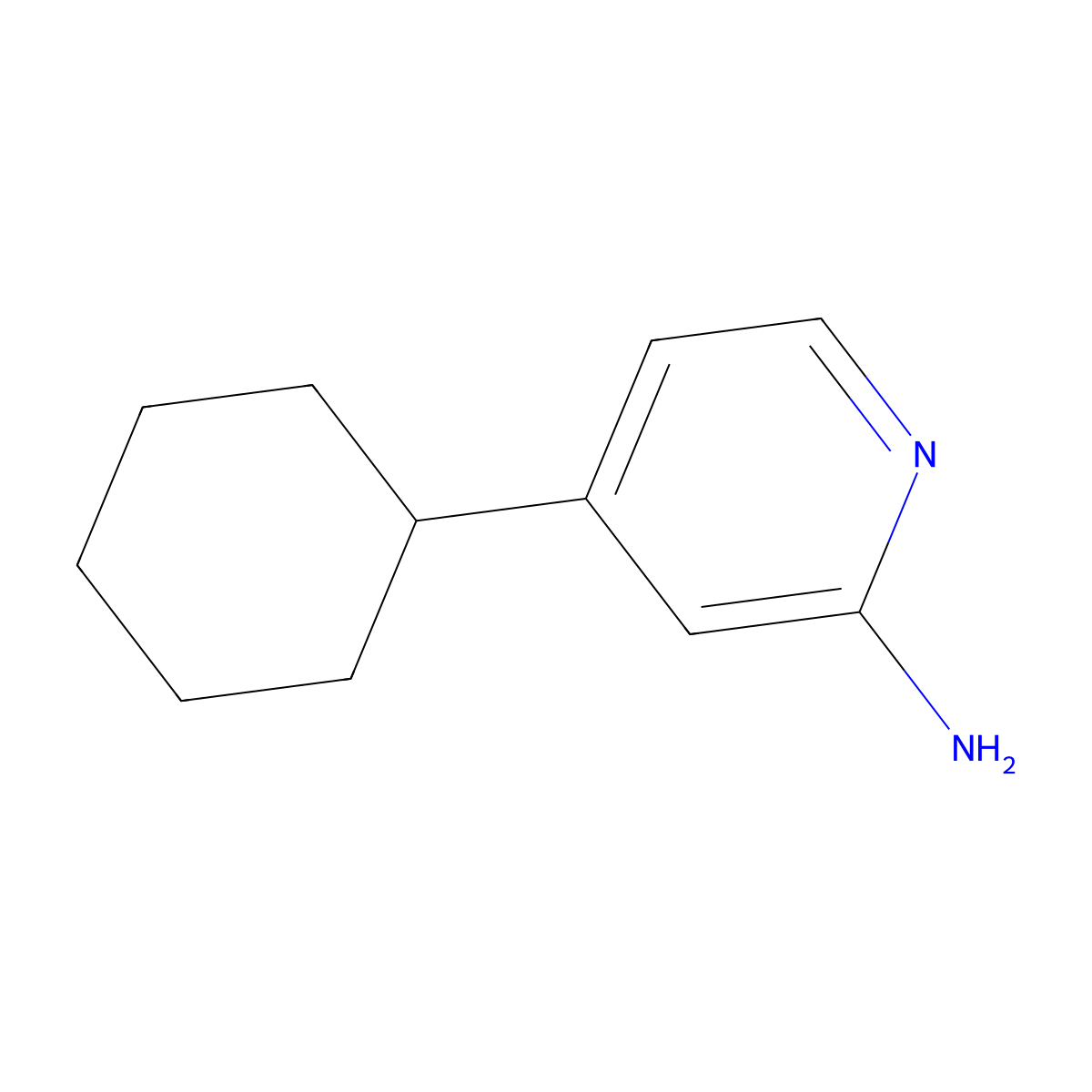 4-Cyclohexyl-2-pyridinamine molecular structure, CAS 1159819-54-1