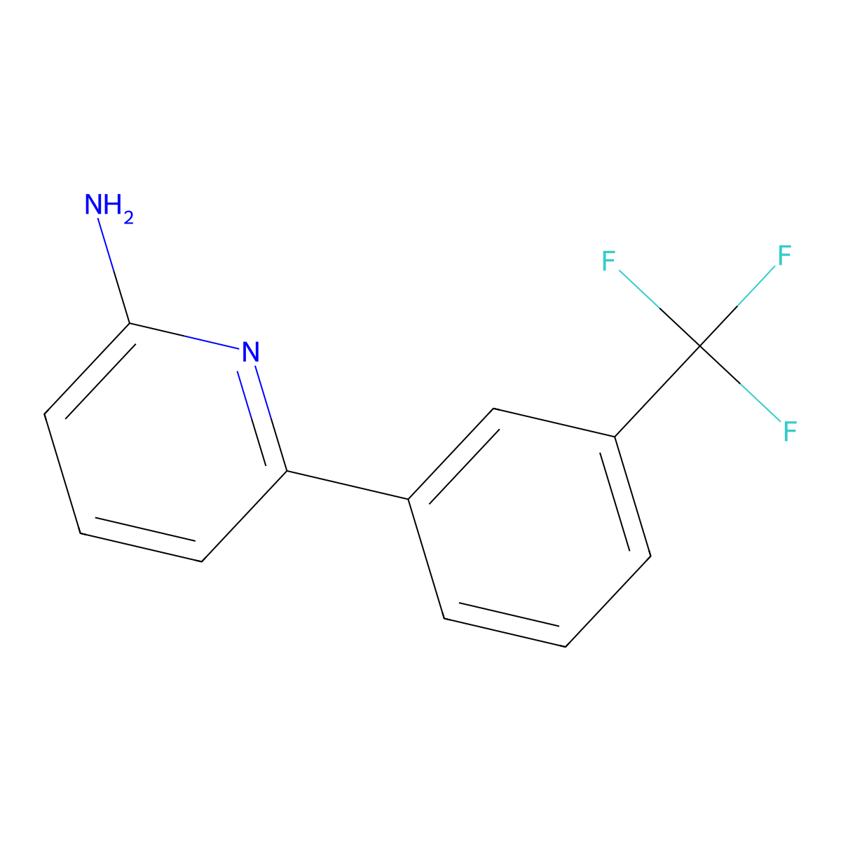 6-(3-(Trifluoromethyl)phenyl)pyridin-2-amine molecular structure, CAS 1159819-59-6