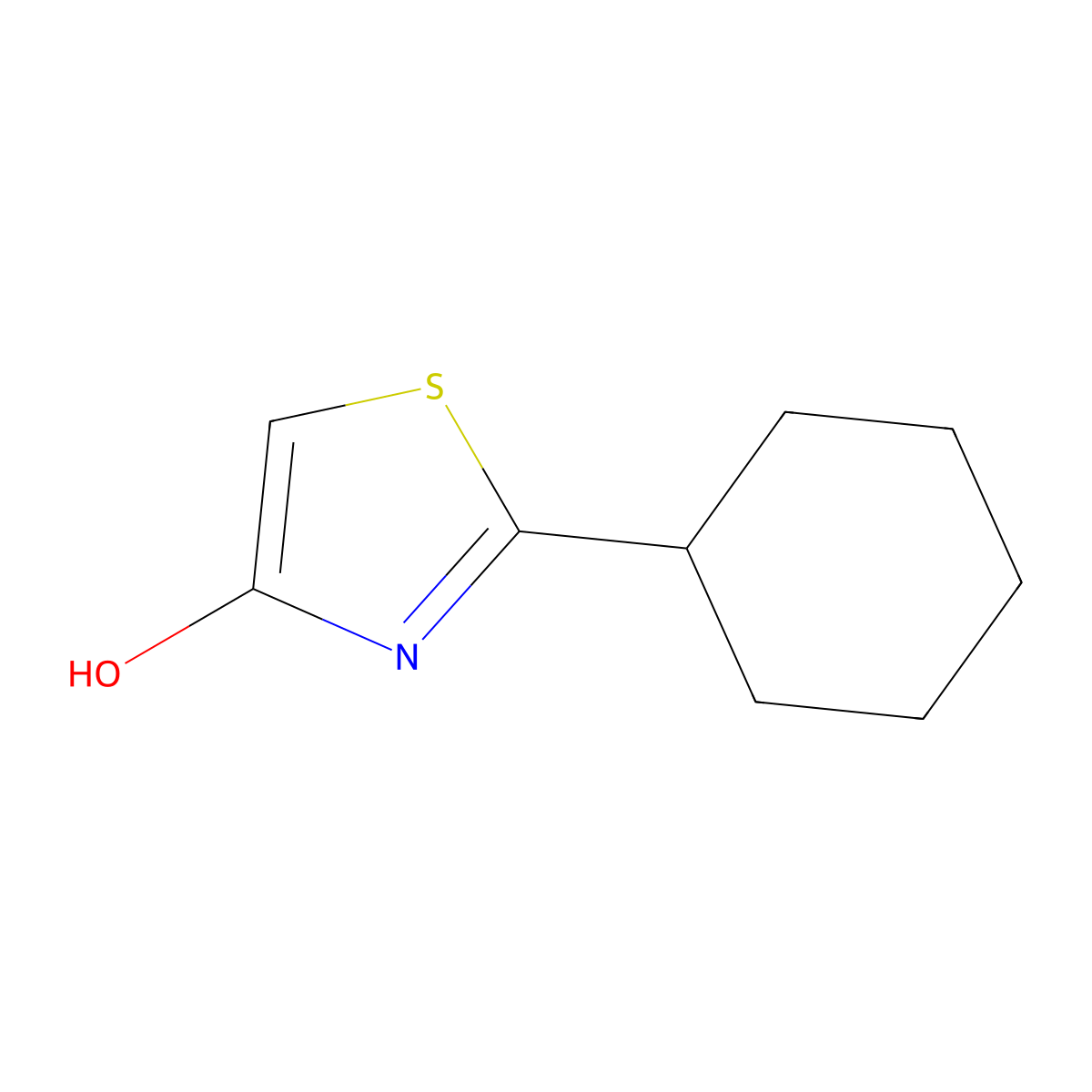 2-Cyclohexyl-4-thiazolol molecular structure, CAS 1159819-62-1