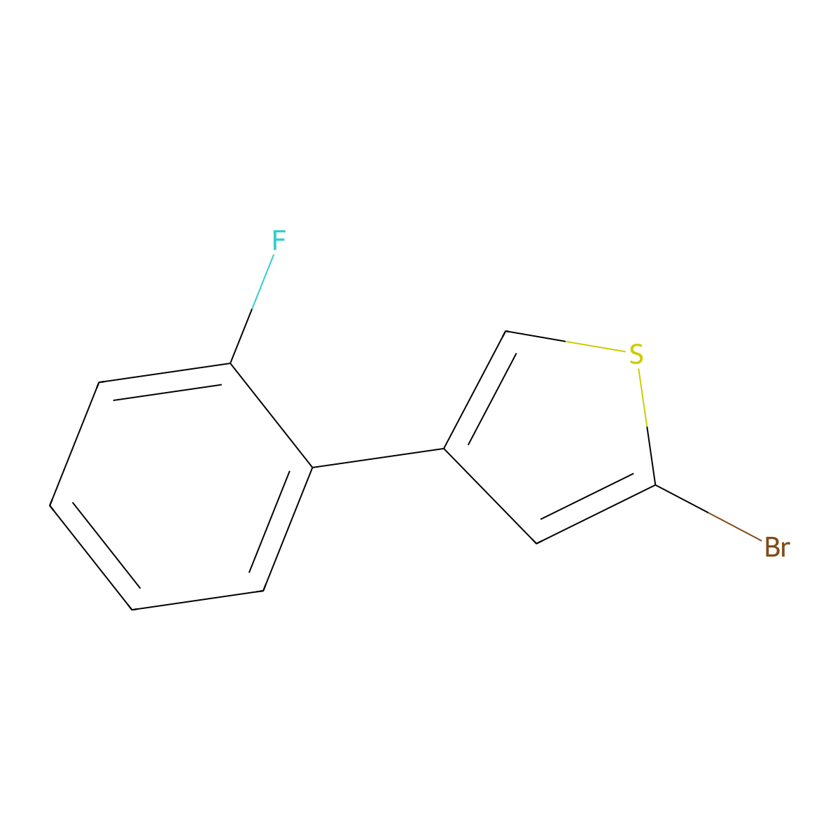 2-Bromo-4-(2-fluorophenyl)thiophene molecular structure, CAS 1159819-66-5