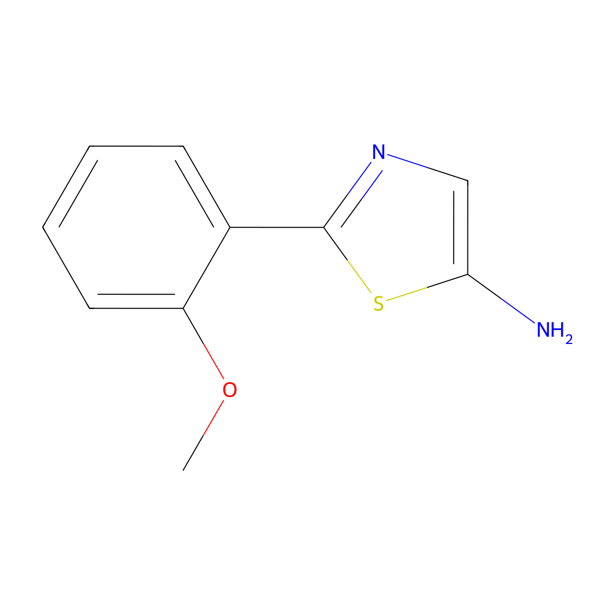 2-(2-Methoxyphenyl)thiazol-5-amine molecular structure, CAS 1159819-67-6