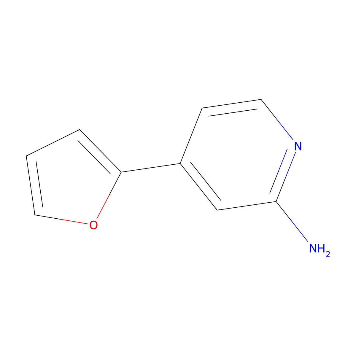 4-(Furan-2-yl)pyridin-2-amine molecular structure, CAS 1159819-71-2