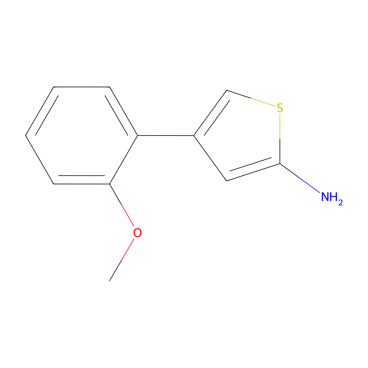 4-(2-Methoxyphenyl)thiophen-2-amine molecular structure, CAS 1159819-72-3