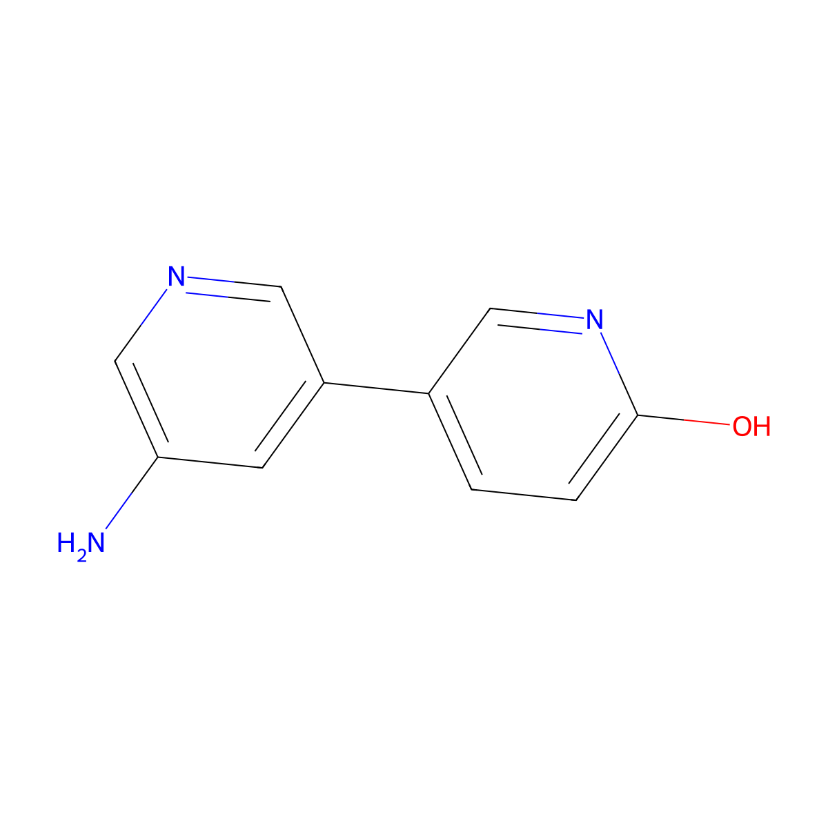 2-Hydroxy-5-(3-amino-5-pyridyl)pyridine molecular structure, CAS 1159819-74-5