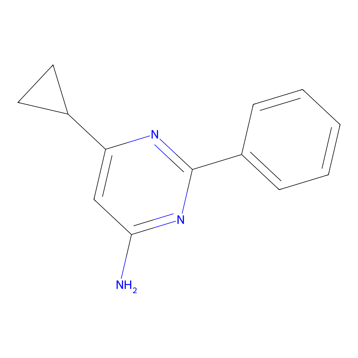 4-Amino-2-phenyl-6-cyclopropylpyrimidine molecular structure, CAS 1159819-75-6