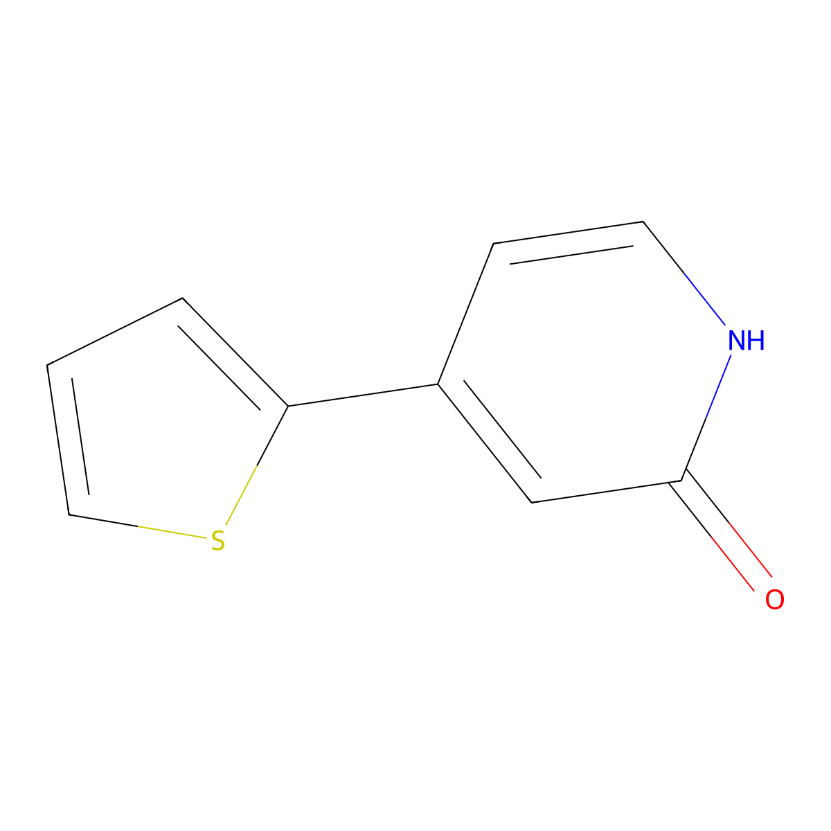 4-(Thiophen-2-yl)pyridin-2(1H)-one molecular structure, CAS 1159819-78-9