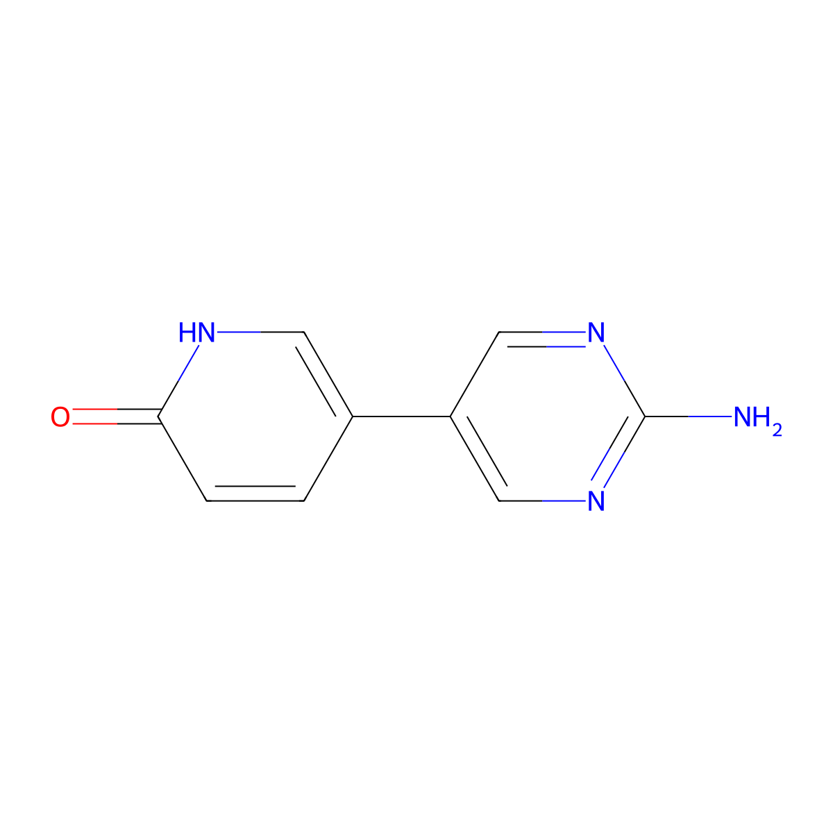 5-(2-Amino-5-pyrimidinyl)-2(1H)-pyridinone molecular structure, CAS 1159819-80-3
