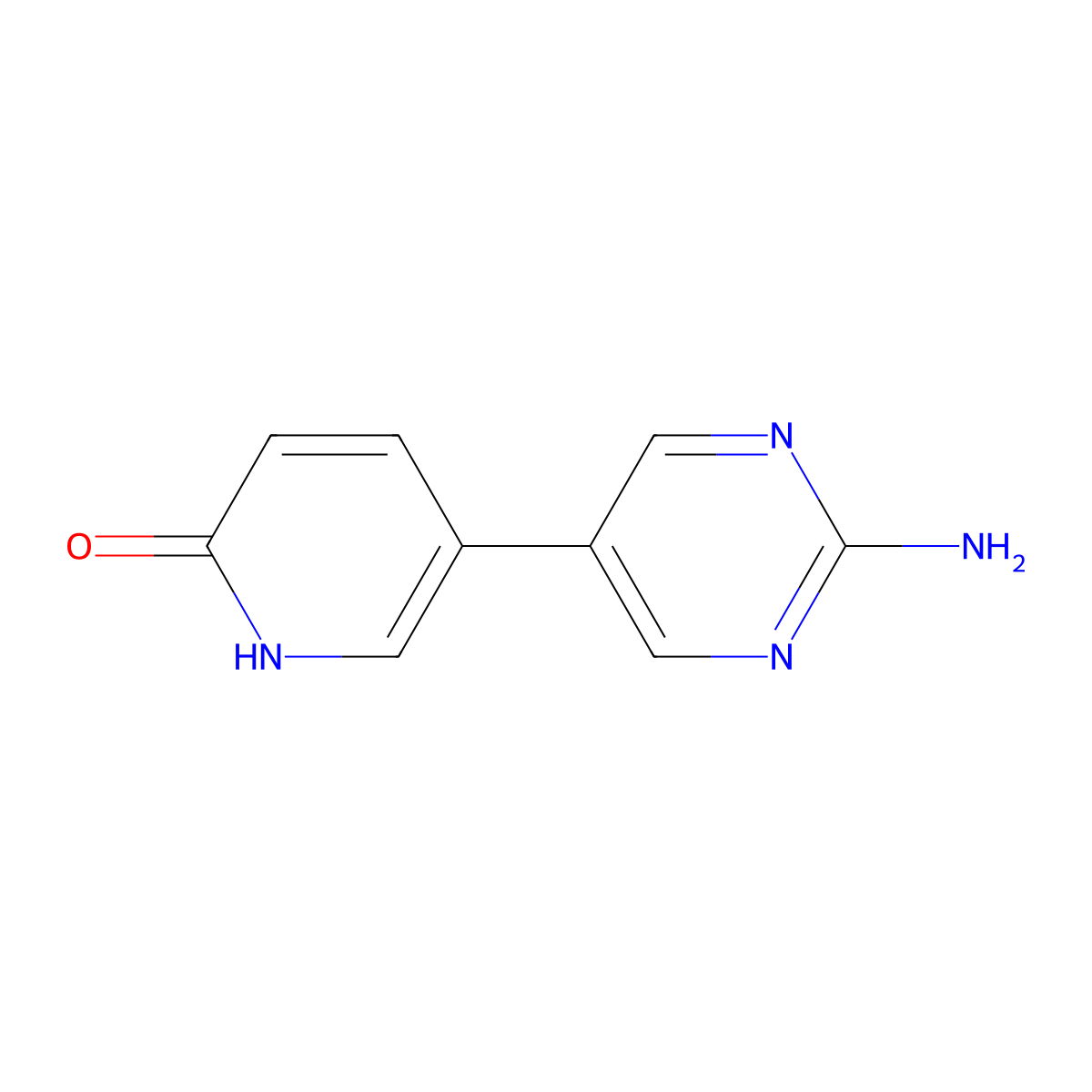 5-(2-Amino-5-pyrimidinyl)-2(1H)-pyridinone molecular structure, CAS 1159819-80-3