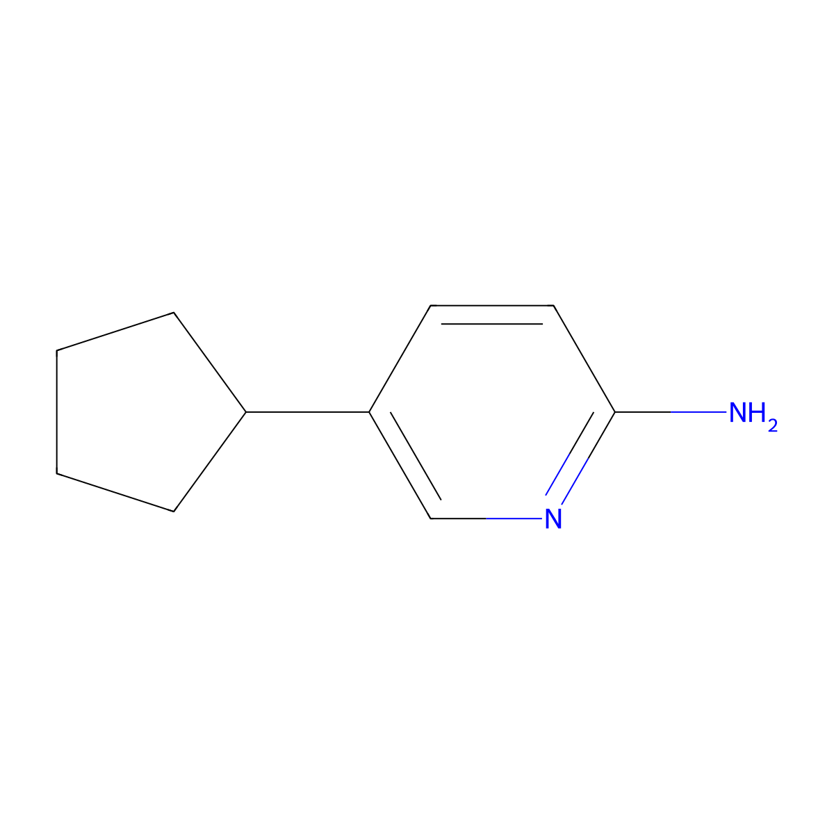 5-Cyclopentylpyridin-2-amine molecular structure, CAS 1159819-84-7