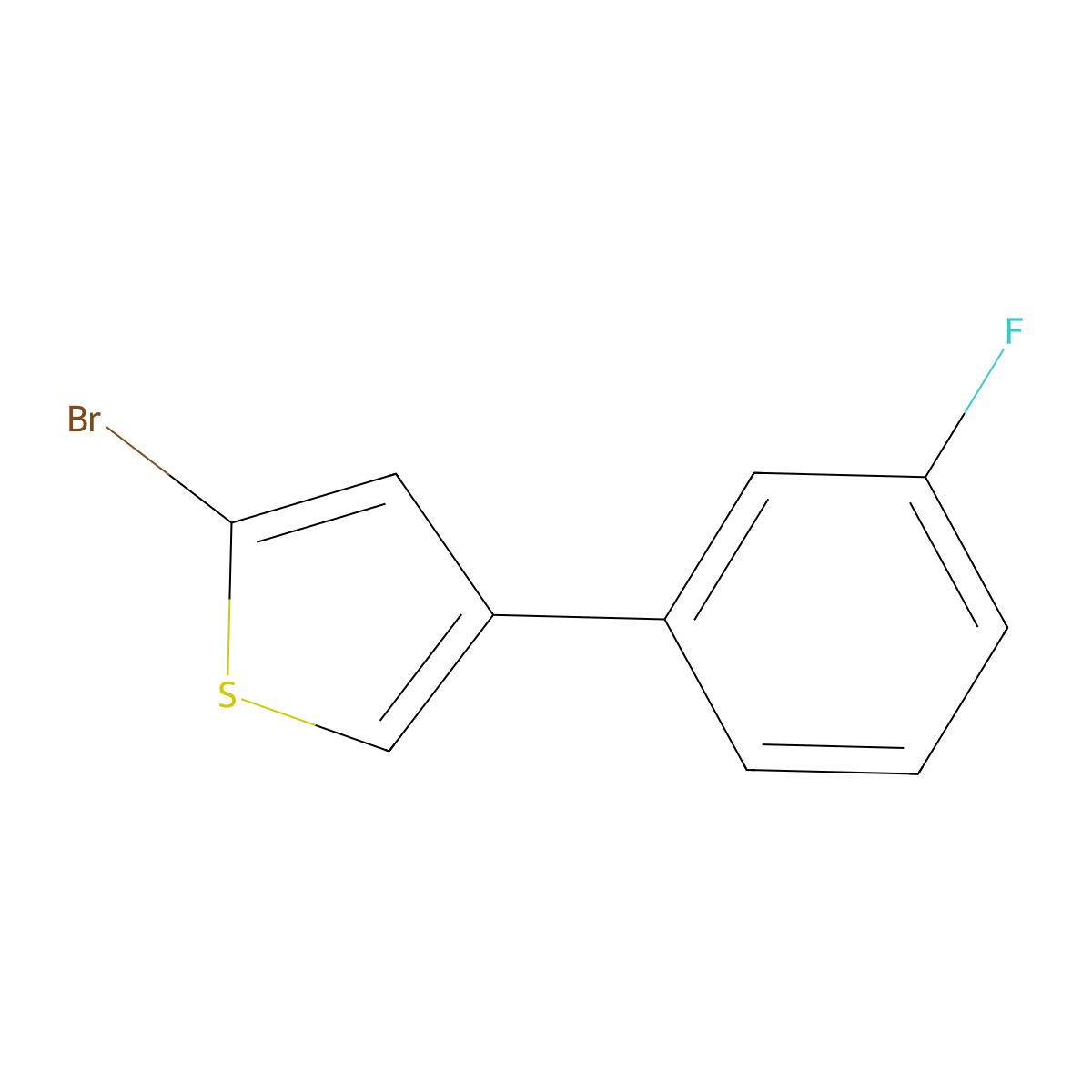 2-Bromo-4-(3-fluorophenyl)thiophene molecular structure, CAS 1159819-93-8