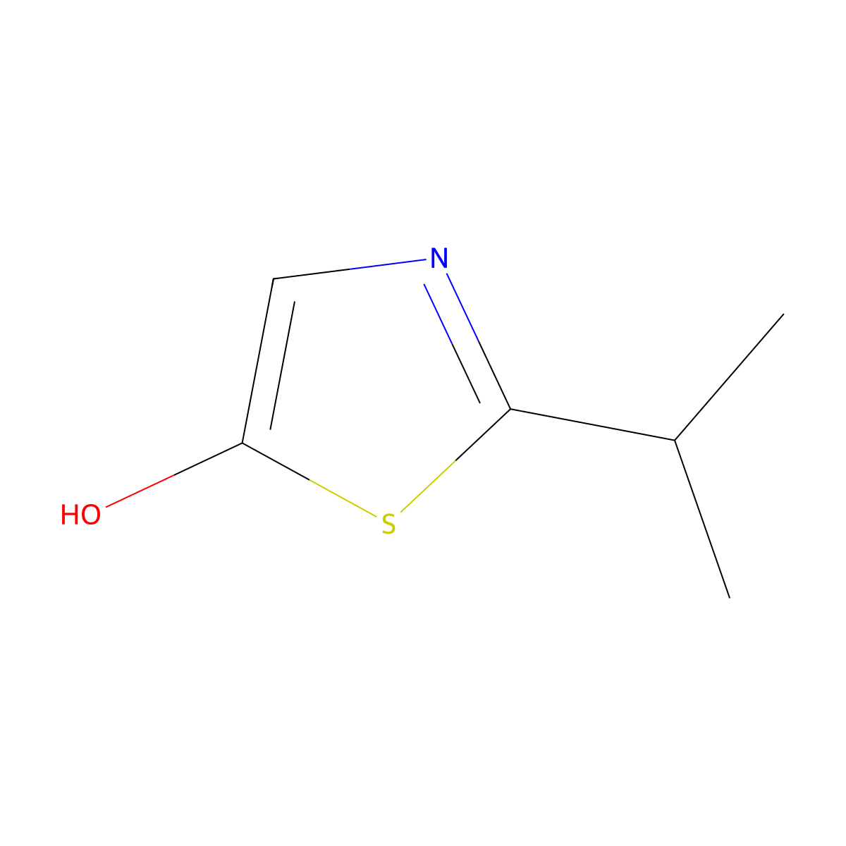 2-(iso-Propyl)-5-hydroxythiazole molecular structure, CAS 1159819-94-9
