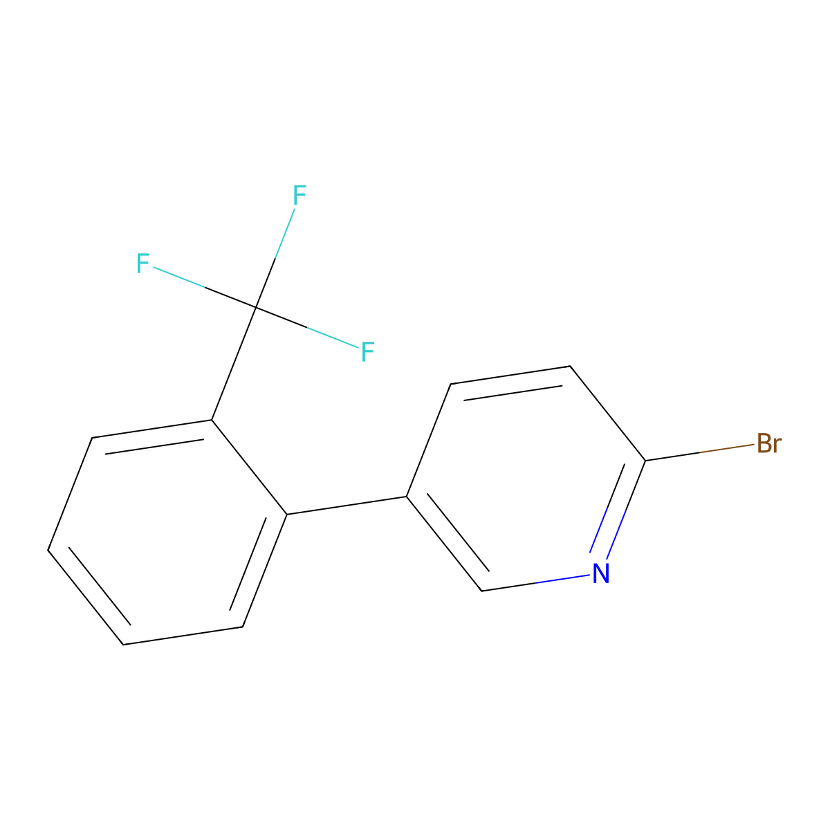 2-Bromo-5-(2-trifluoromethylphenyl)pyridine molecular structure, CAS 1159819-95-0
