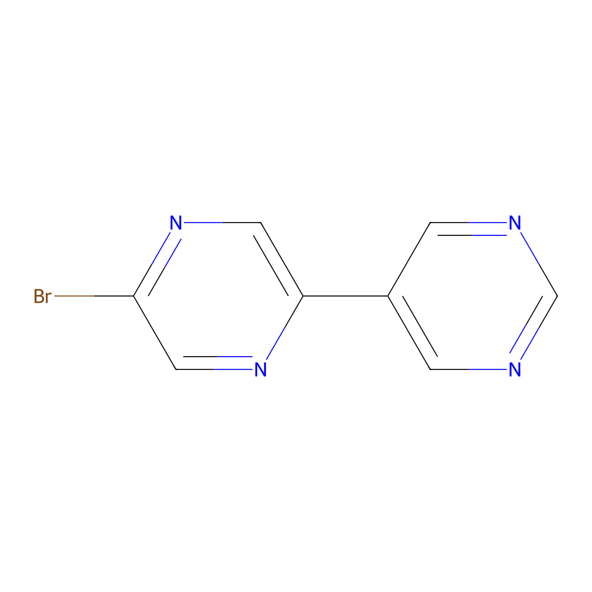 2-Bromo-5-(5-pyrimidyl)pyrazine molecular structure, CAS 1159819-97-2