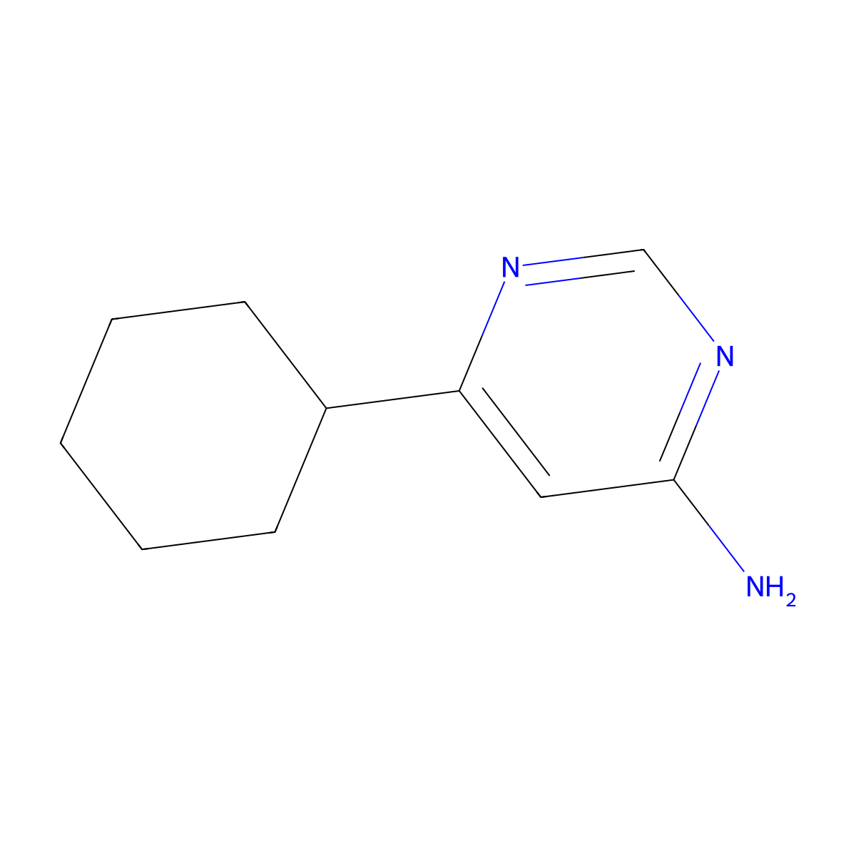 6-Cyclohexylpyrimidin-4-amine molecular structure, CAS 1159819-98-3