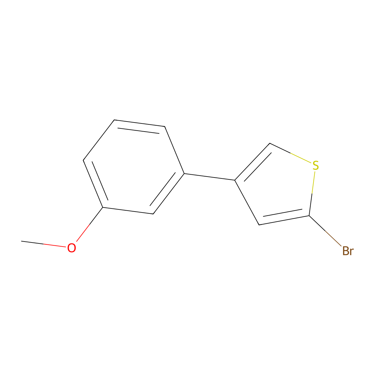 2-Bromo-4-(3-methoxyphenyl)thiophene molecular structure, CAS 1159819-99-4