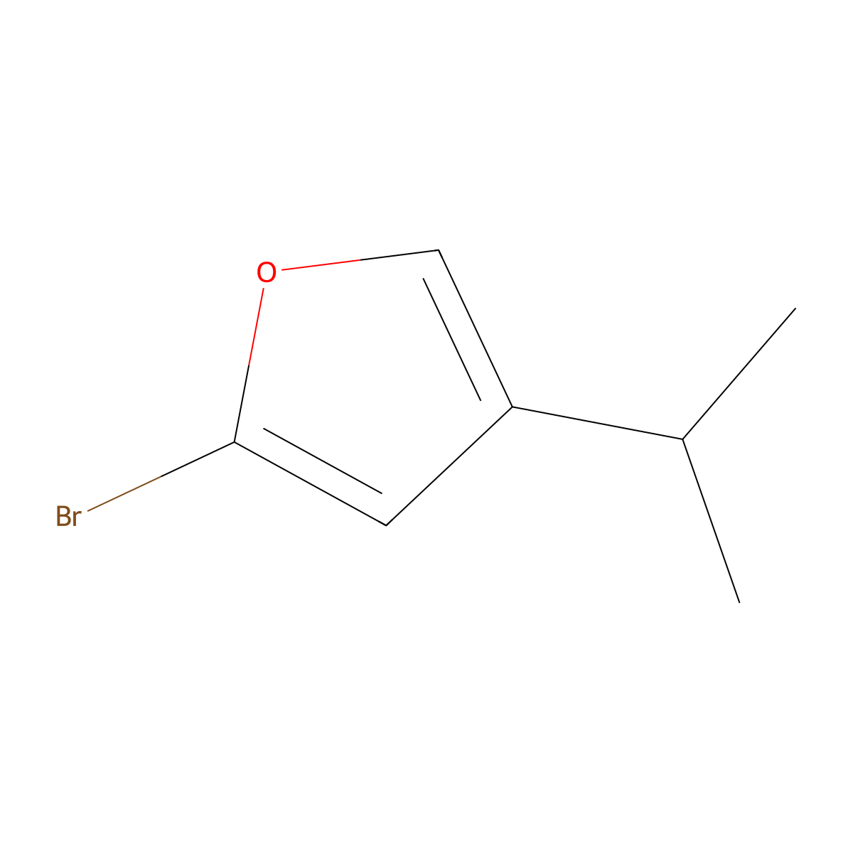 2-Bromo-4-isopropylfuran molecular structure, CAS 1159820-11-7