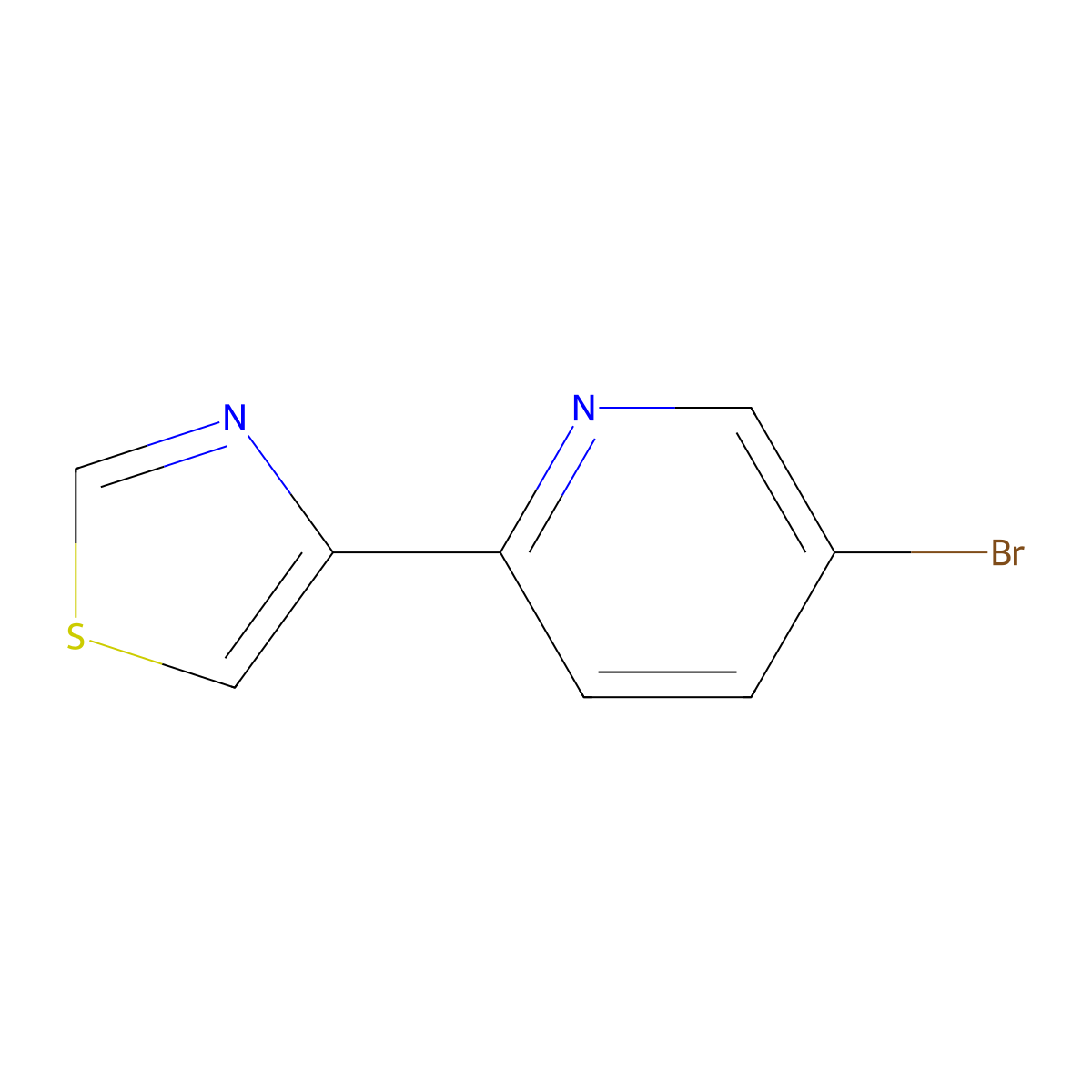 5-Bromo-2-(4-thiazolyl)pyridine molecular structure, CAS 1159820-13-9