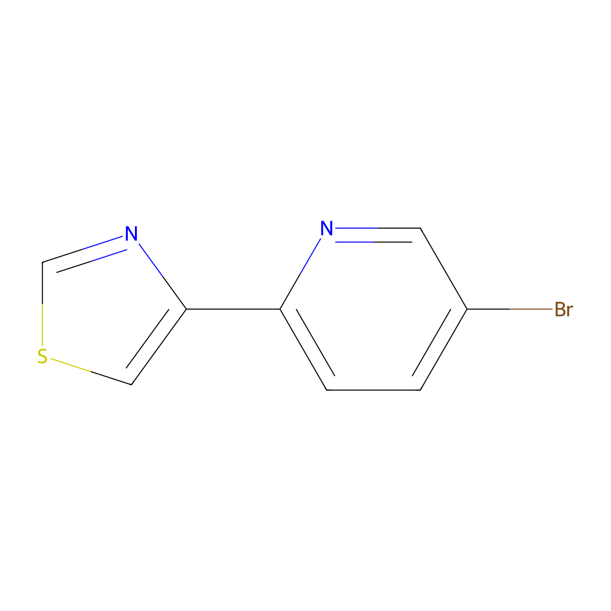 5-Bromo-2-(4-thiazolyl)pyridine molecular structure, CAS 1159820-13-9