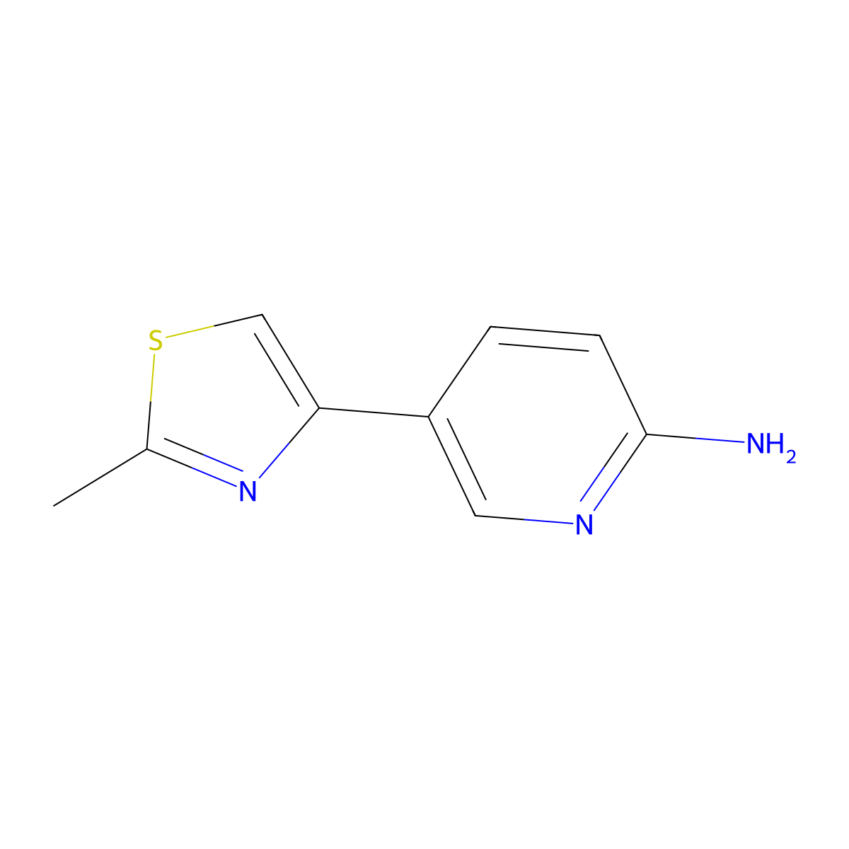 2-Amino-5-(2-methylthiazol-4-yl)pyridine molecular structure, CAS 1159820-16-2