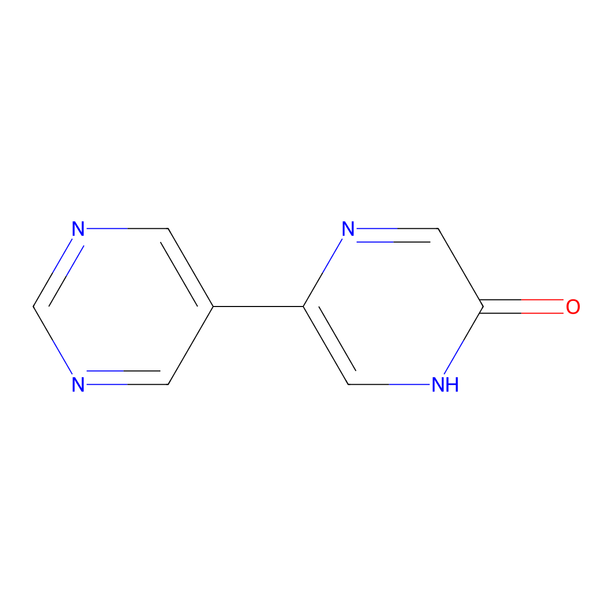 5-(5-Pyrimidyl)-2-hydroxypyrazine molecular structure, CAS 1159820-18-4
