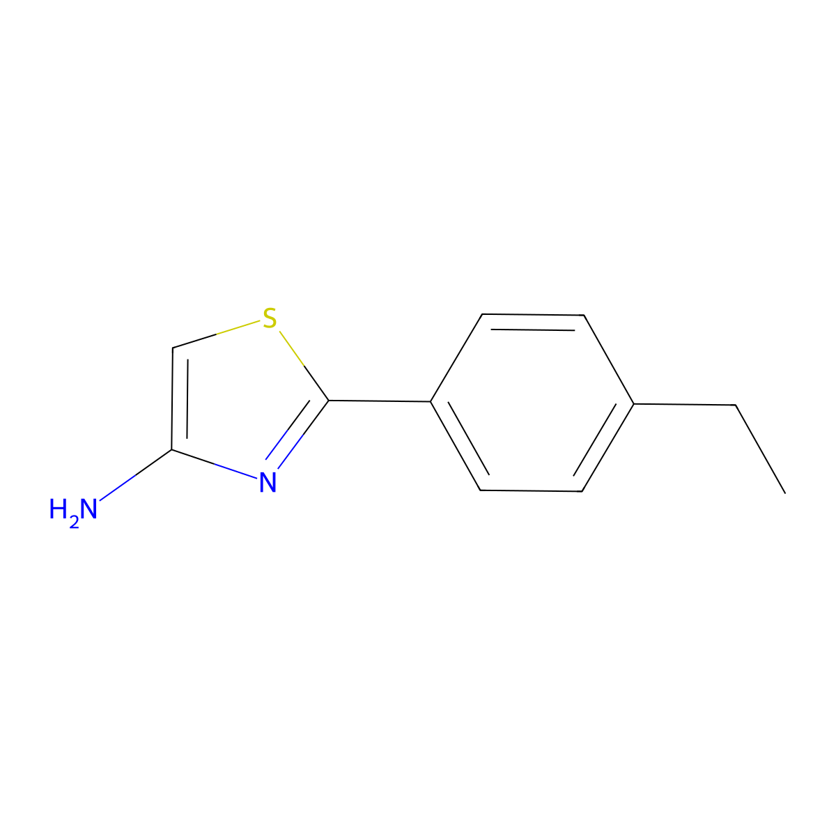 2-(4-Ethylphenyl)thiazol-4-amine molecular structure, CAS 1159820-20-8