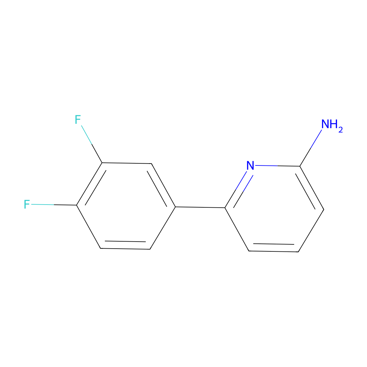 2-Amino-6-(3,4-difluorophenyl)pyridine molecular structure, CAS 1159820-25-3