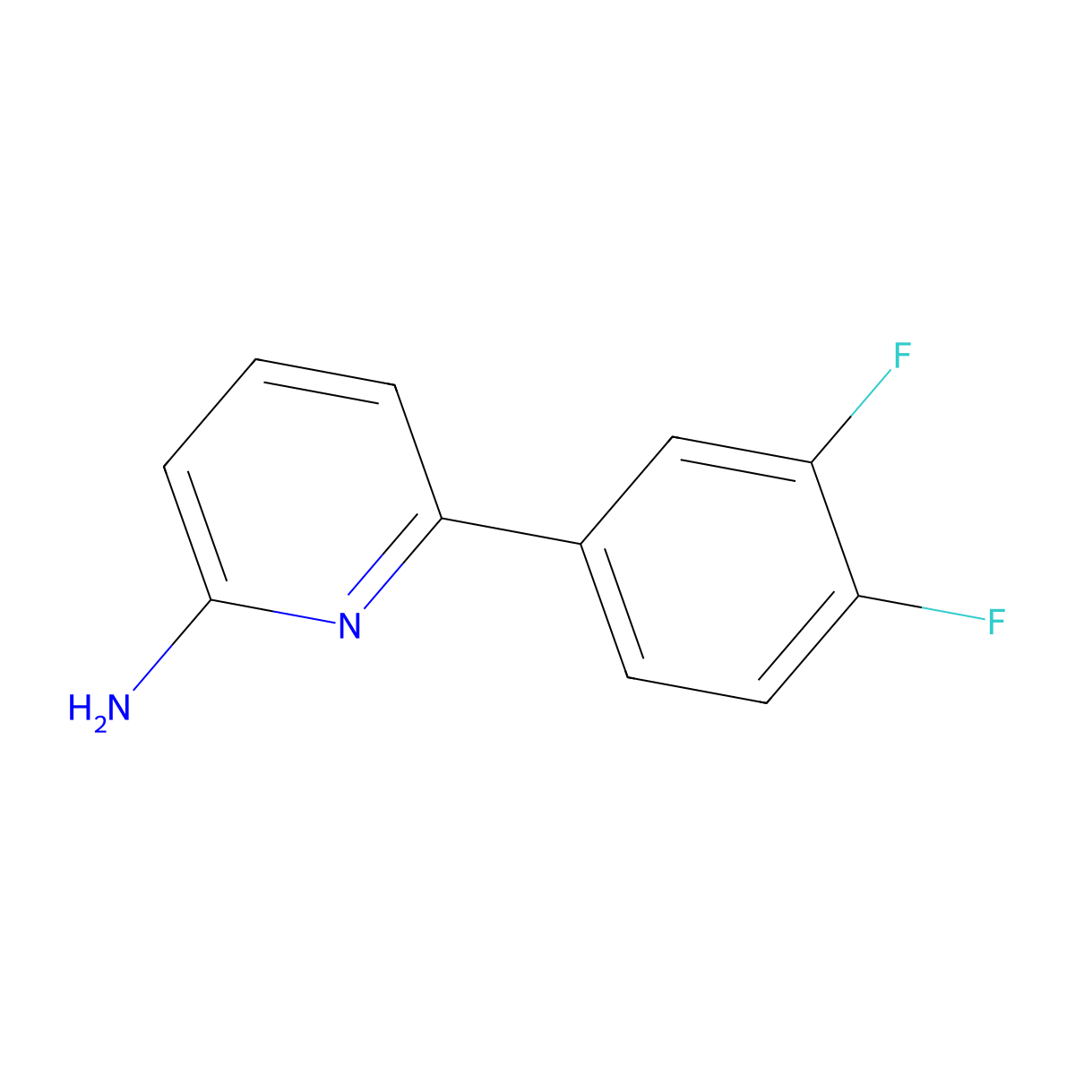 2-Amino-6-(3,4-difluorophenyl)pyridine molecular structure, CAS 1159820-25-3