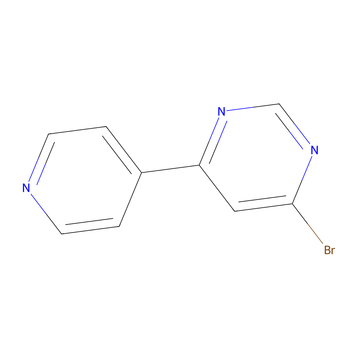 4-Bromo-6-(pyridin-4-yl)pyrimidine molecular structure, CAS 1159820-28-6
