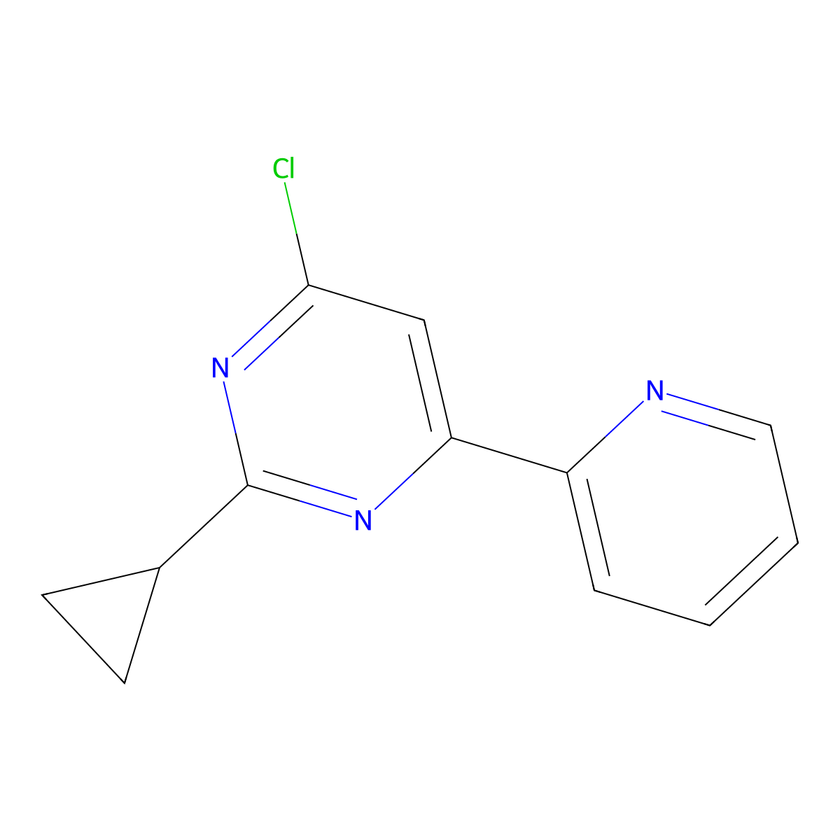 4-Chloro-2-cyclopropyl-6-(pyridin-2-yl)pyrimidine molecular structure, CAS 1159820-29-7