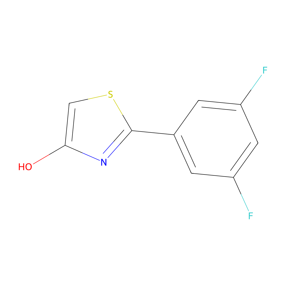 4-Hydroxy-2-(3,5-difluorophenyl)thiazole molecular structure, CAS 1159820-32-2