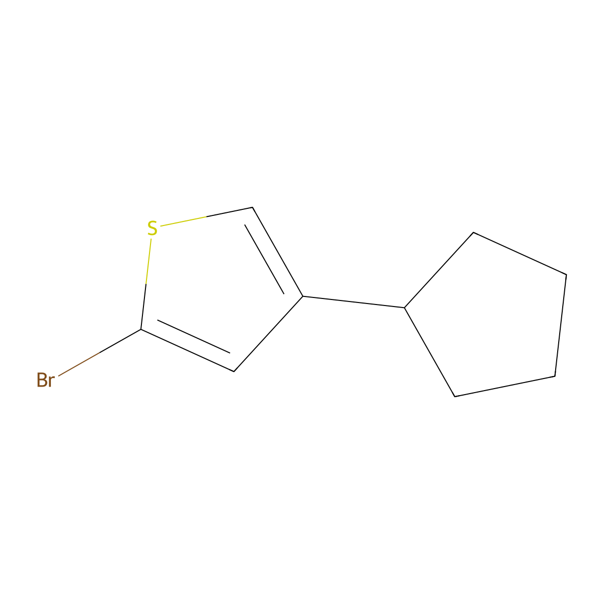 2-Bromo-4-(cyclopentyl)thiophene molecular structure, CAS 1159820-33-3