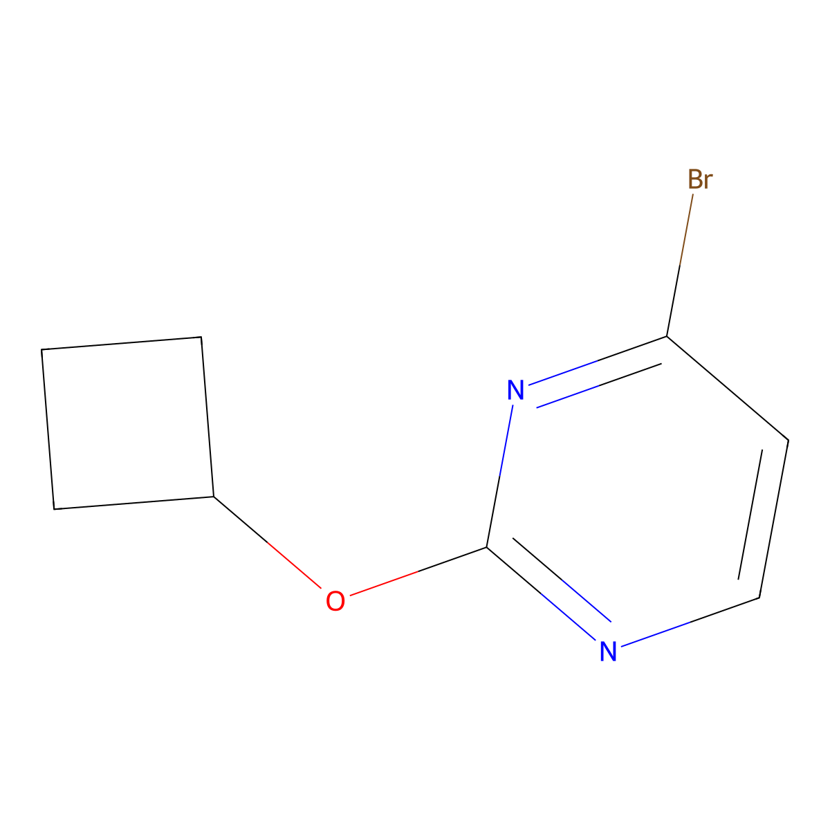 4-Bromo-2-cyclobutoxypyrimidine molecular structure, CAS 1159820-38-8