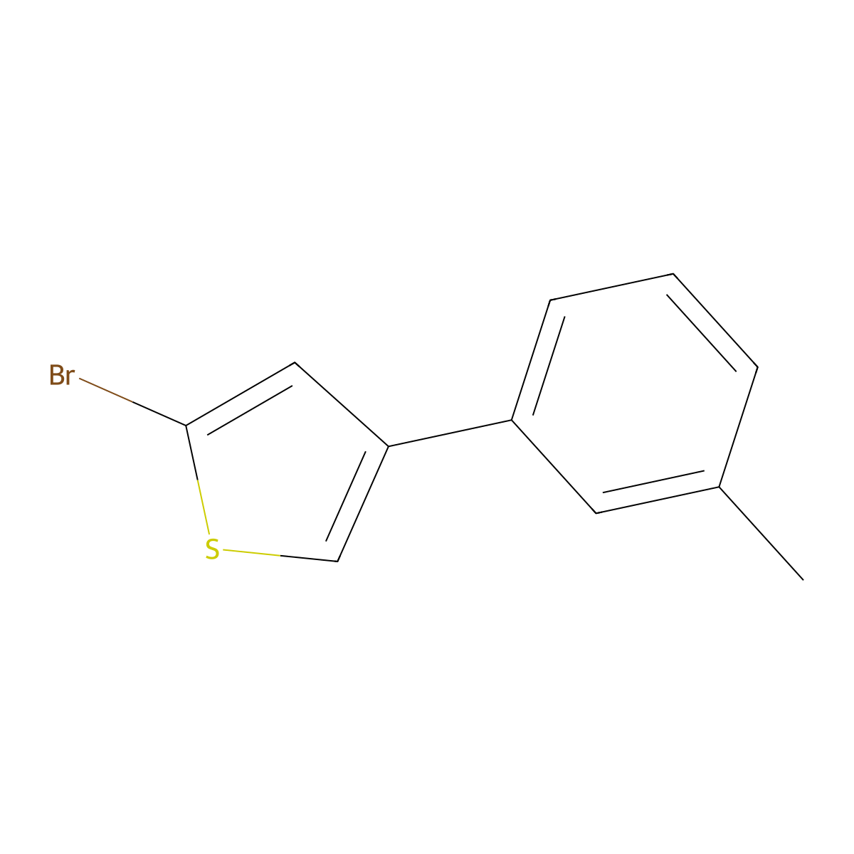 2-Bromo-4-(3-tolyl)thiophene molecular structure, CAS 1159820-40-2
