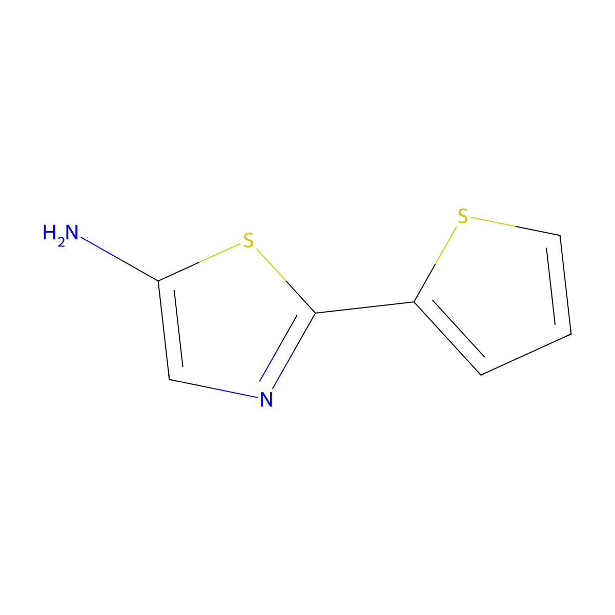5-Amino-2-(2-thienyl)thiazole molecular structure, CAS 1159820-43-5