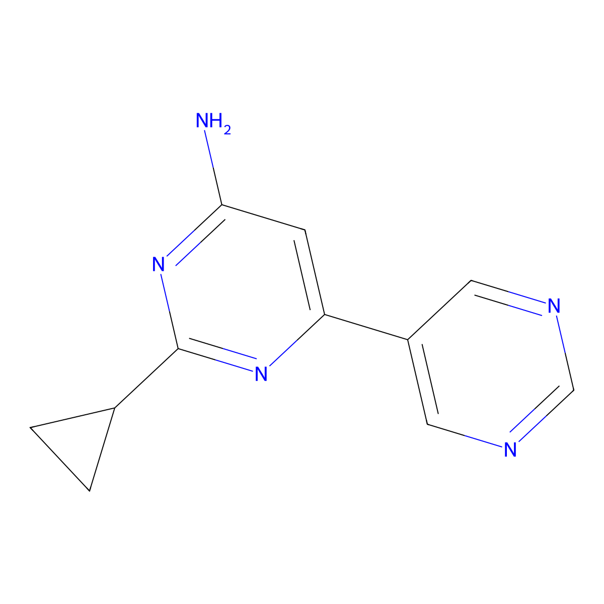 2-Cyclopropyl[4,5'-bipyrimidin]-6-amine molecular structure, CAS 1159820-45-7