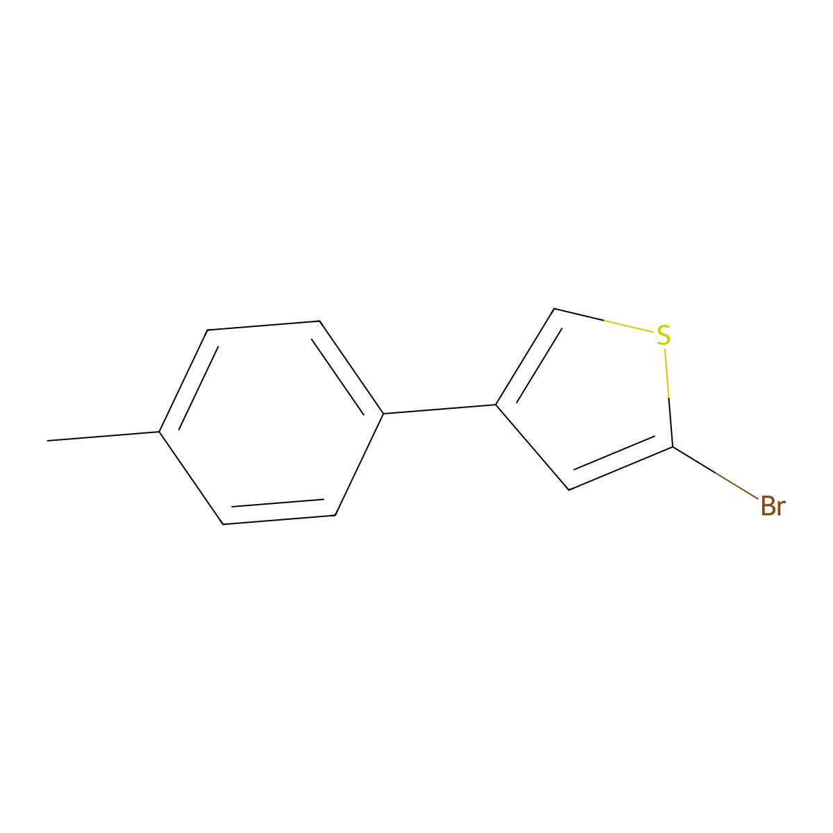 2-Bromo-4-(4-tolyl)thiophene molecular structure, CAS 1159820-47-9