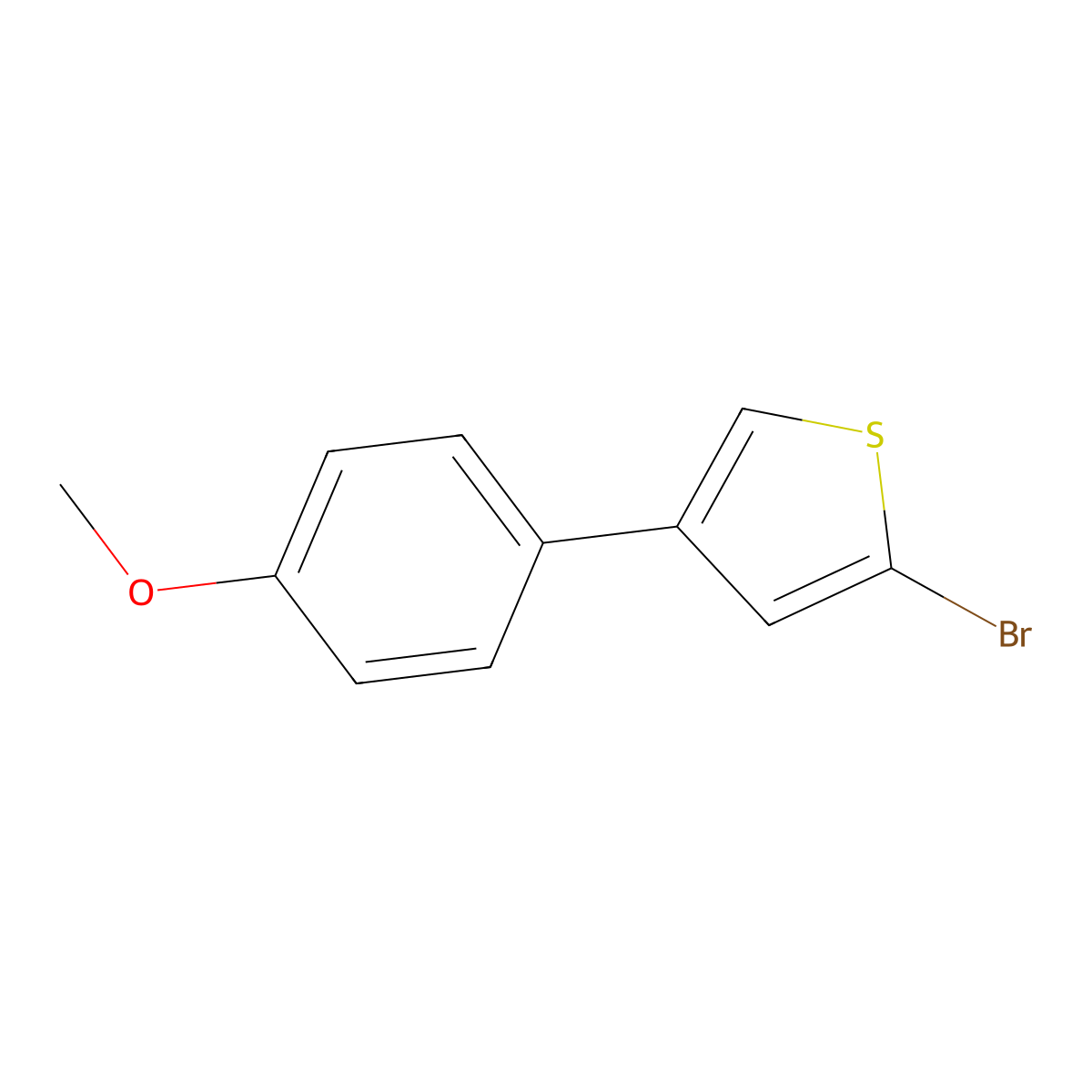 2-Bromo-4-(4-methoxyphenyl)thiophene molecular structure, CAS 1159820-52-6