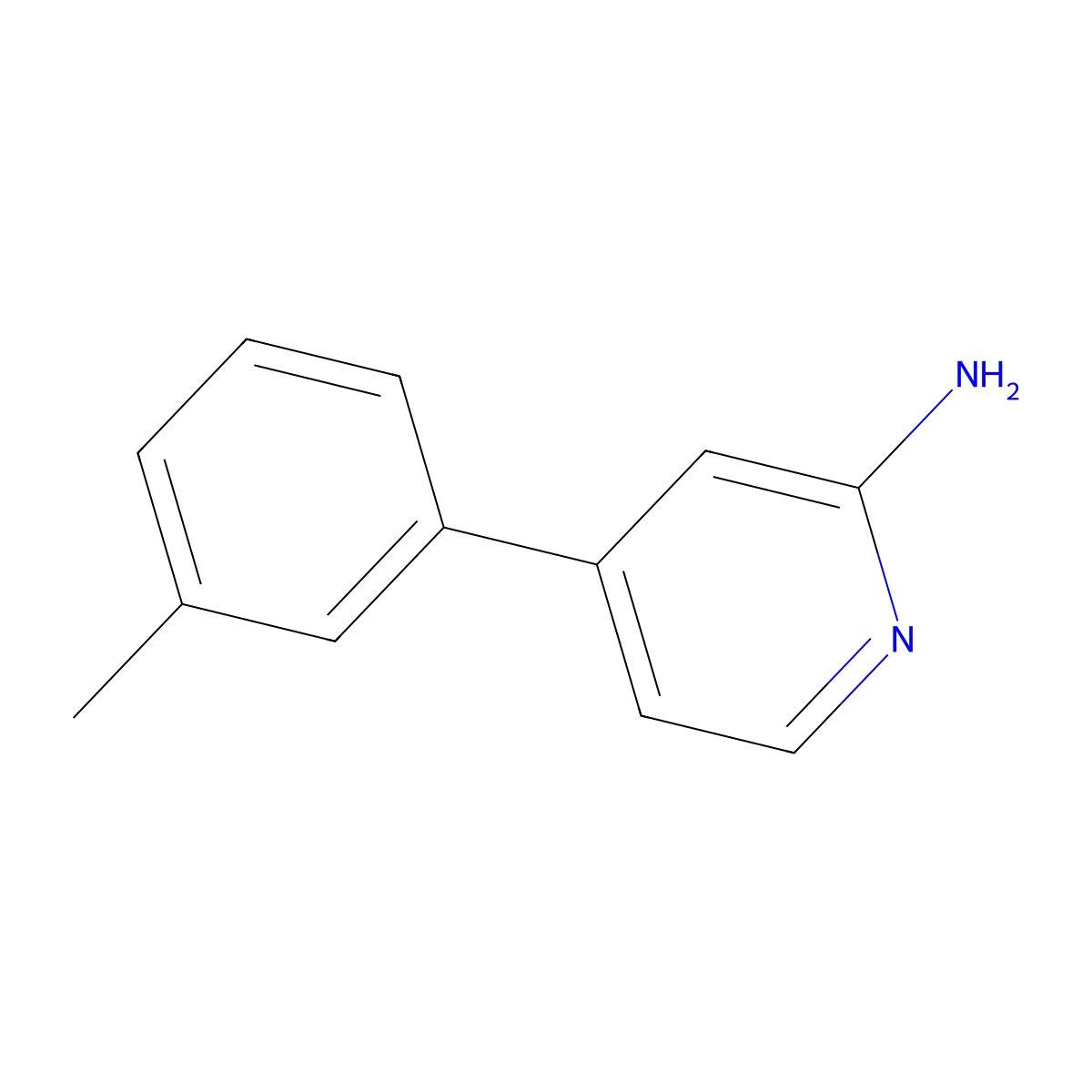 4-(3-Methylphenyl)-2-pyridinamine molecular structure, CAS 1159820-54-8